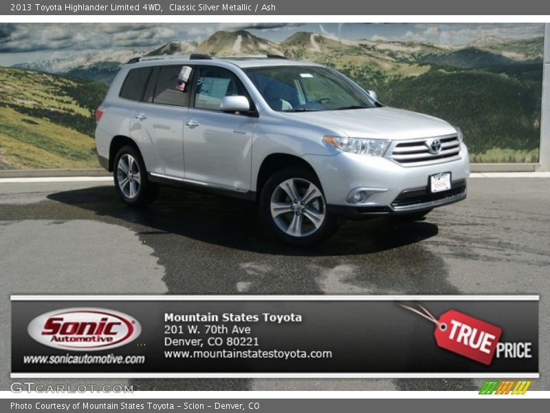 Classic Silver Metallic / Ash 2013 Toyota Highlander Limited 4WD