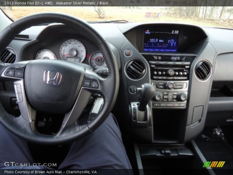Alabaster Silver Metallic / Black 2013 Honda Pilot EX-L 4WD