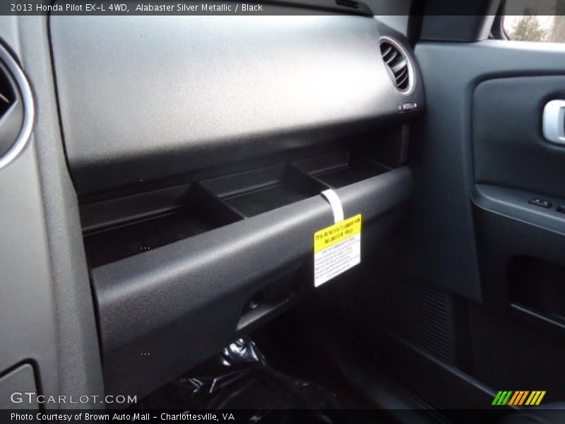 Alabaster Silver Metallic / Black 2013 Honda Pilot EX-L 4WD