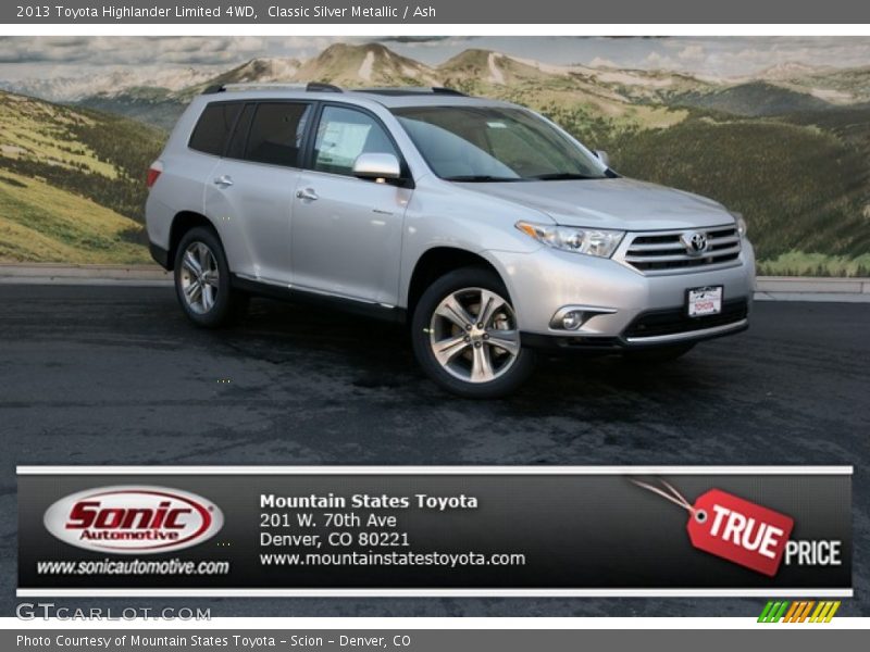 Classic Silver Metallic / Ash 2013 Toyota Highlander Limited 4WD