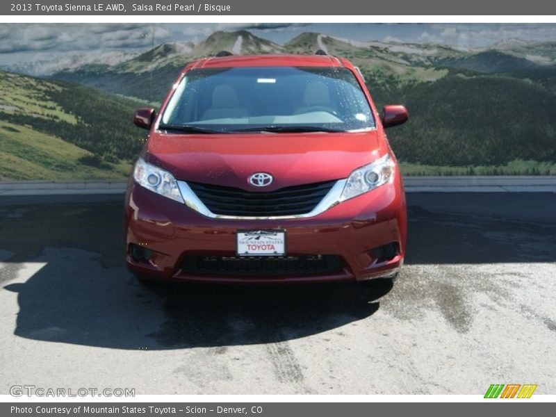 Salsa Red Pearl / Bisque 2013 Toyota Sienna LE AWD