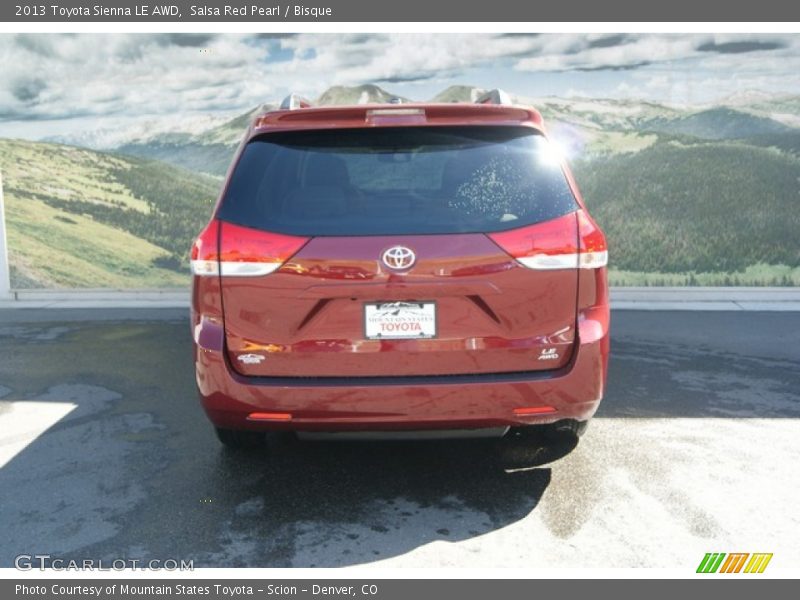 Salsa Red Pearl / Bisque 2013 Toyota Sienna LE AWD