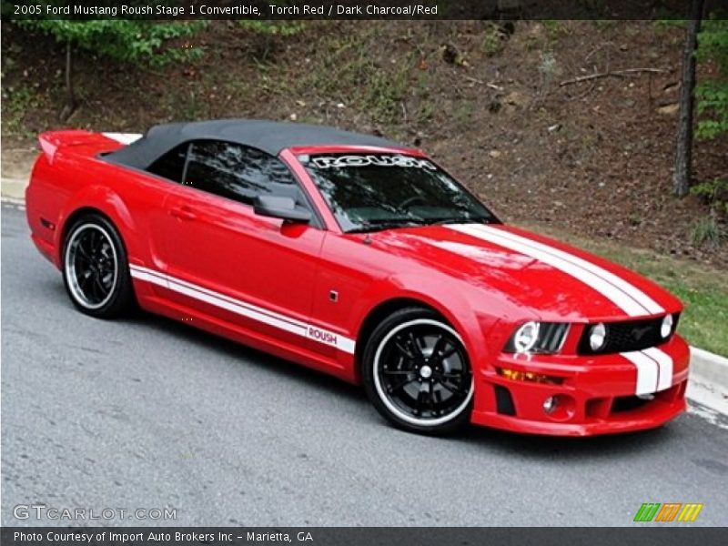 Torch Red / Dark Charcoal/Red 2005 Ford Mustang Roush Stage 1 Convertible
