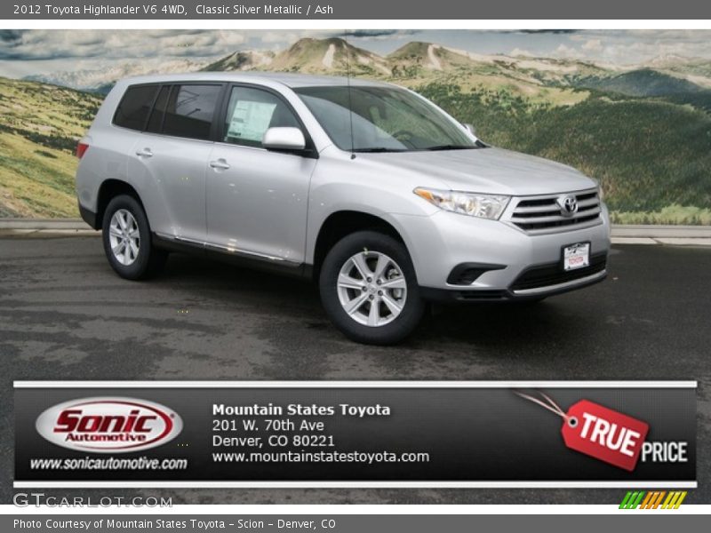 Classic Silver Metallic / Ash 2012 Toyota Highlander V6 4WD