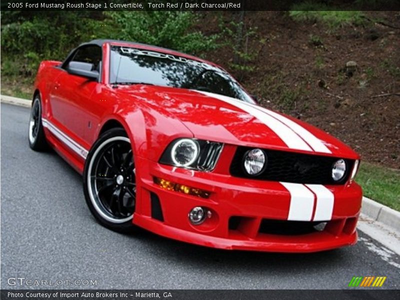 Torch Red / Dark Charcoal/Red 2005 Ford Mustang Roush Stage 1 Convertible