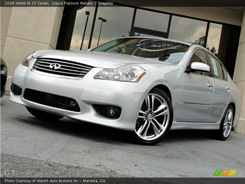 Liquid Platinum Metallic / Graphite 2008 Infiniti M 35 Sedan