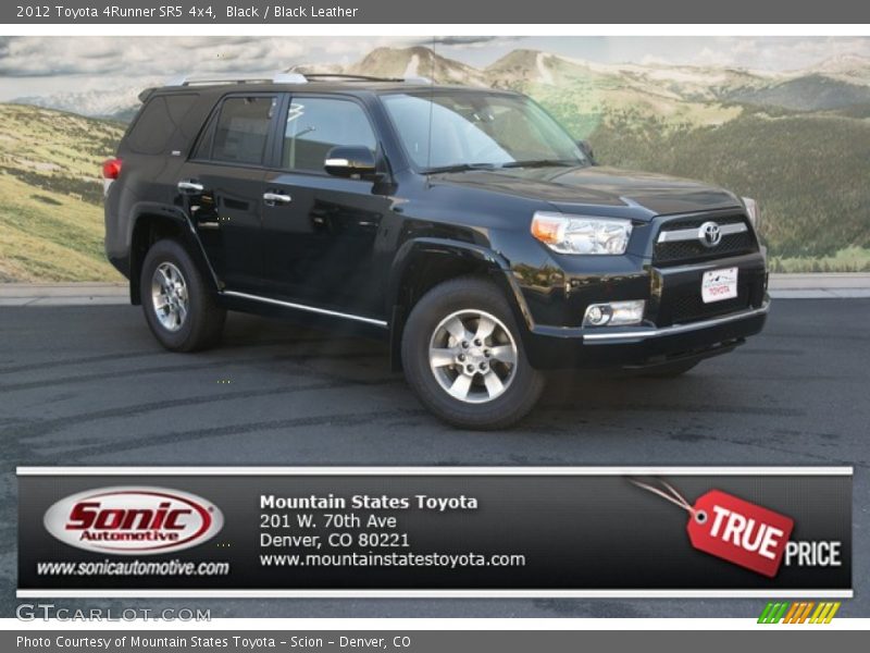 Black / Black Leather 2012 Toyota 4Runner SR5 4x4