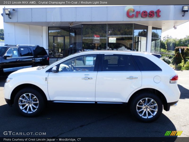 Crystal Champagne Tri-Coat / Medium Light Stone 2013 Lincoln MKX AWD