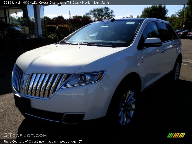 Crystal Champagne Tri-Coat / Medium Light Stone 2013 Lincoln MKX AWD