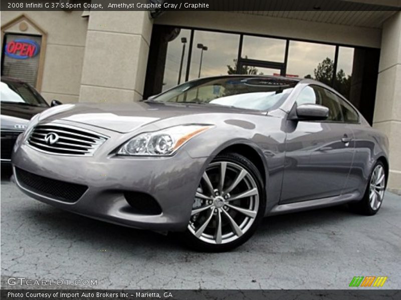 Amethyst Graphite Gray / Graphite 2008 Infiniti G 37 S Sport Coupe