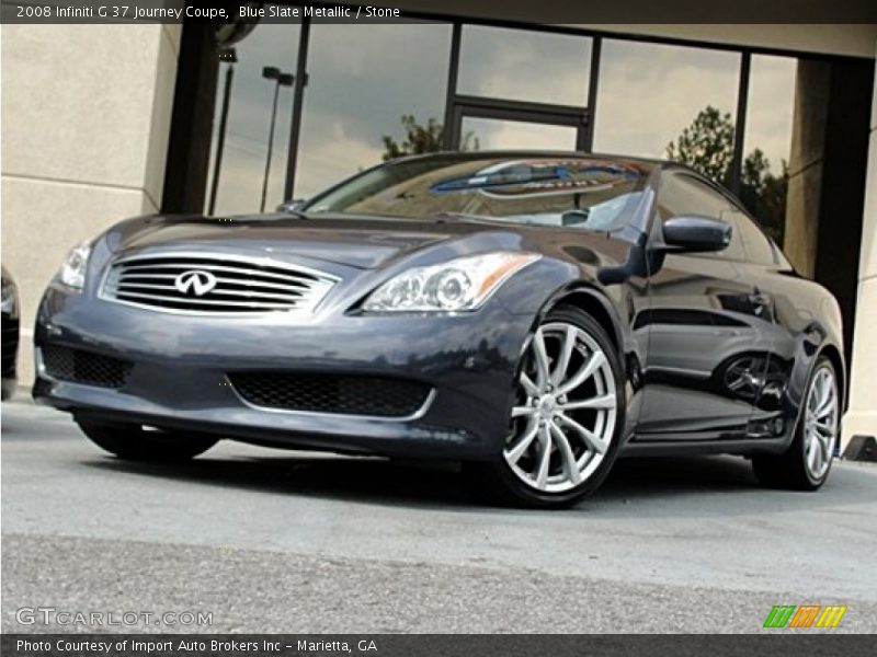 Blue Slate Metallic / Stone 2008 Infiniti G 37 Journey Coupe