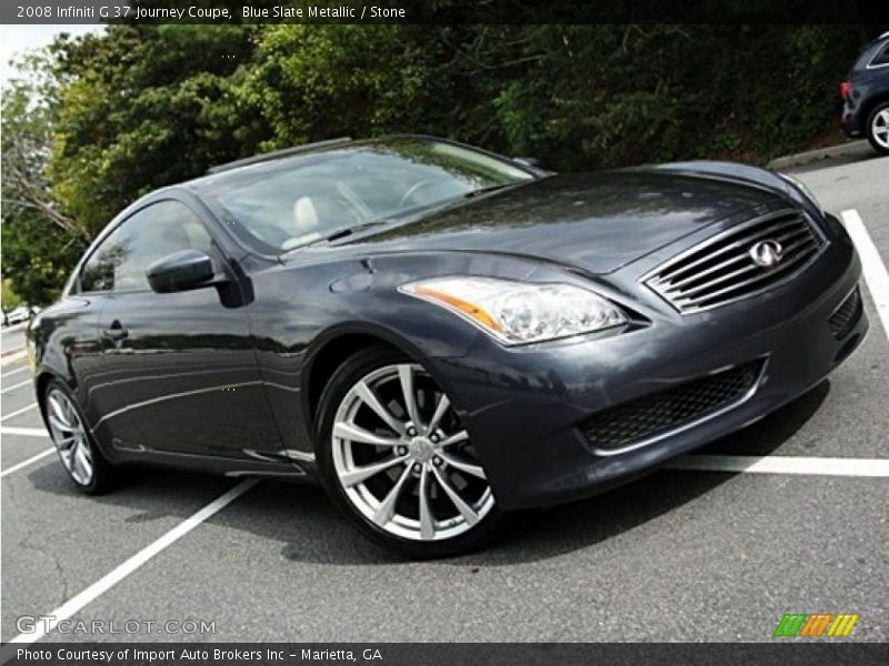 Blue Slate Metallic / Stone 2008 Infiniti G 37 Journey Coupe