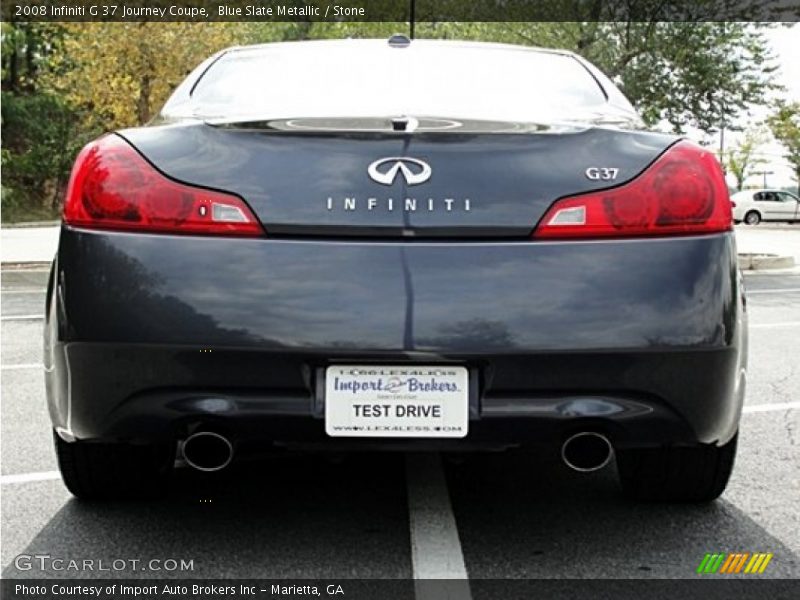 Blue Slate Metallic / Stone 2008 Infiniti G 37 Journey Coupe
