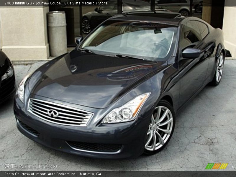 Blue Slate Metallic / Stone 2008 Infiniti G 37 Journey Coupe