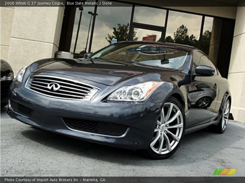 Blue Slate Metallic / Stone 2008 Infiniti G 37 Journey Coupe