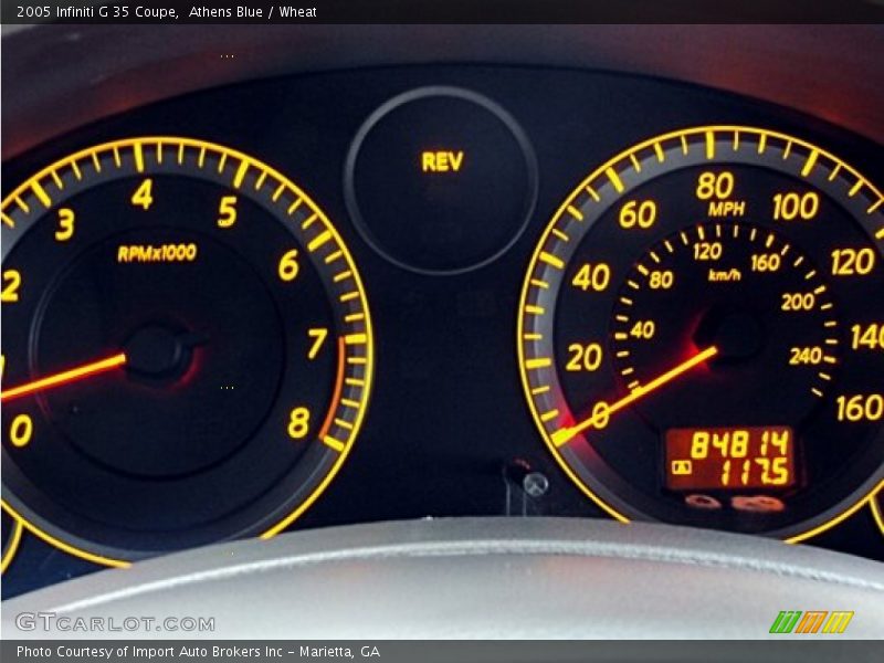 Athens Blue / Wheat 2005 Infiniti G 35 Coupe