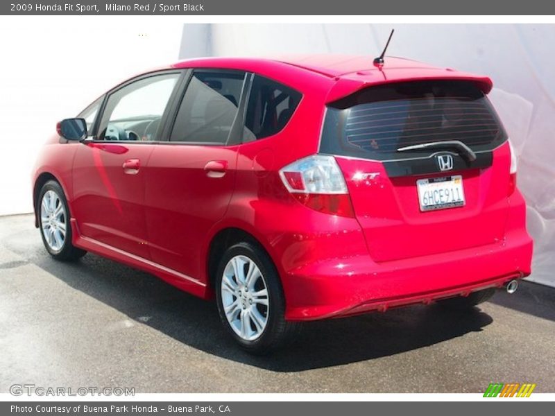 Milano Red / Sport Black 2009 Honda Fit Sport