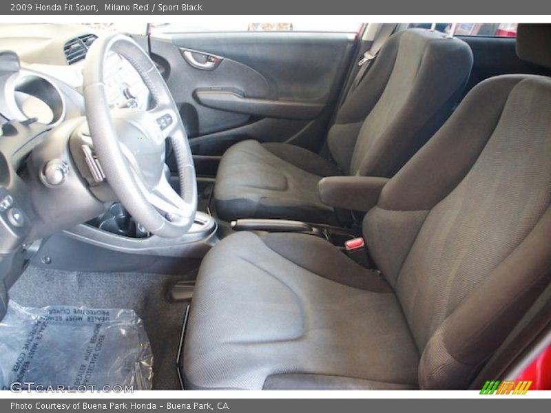 Milano Red / Sport Black 2009 Honda Fit Sport