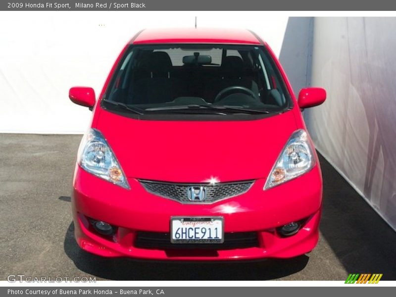 Milano Red / Sport Black 2009 Honda Fit Sport