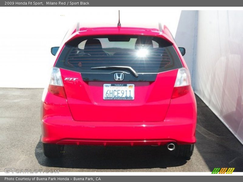 Milano Red / Sport Black 2009 Honda Fit Sport
