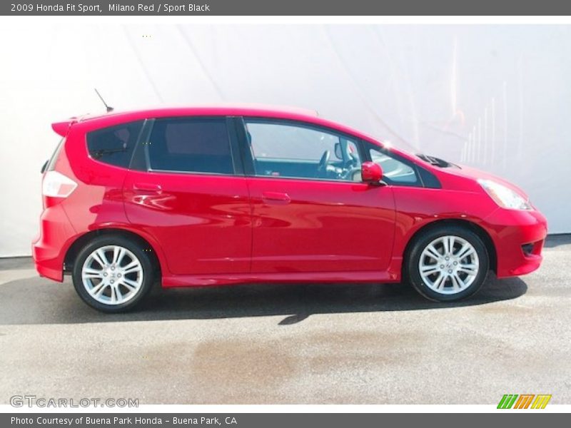 Milano Red / Sport Black 2009 Honda Fit Sport