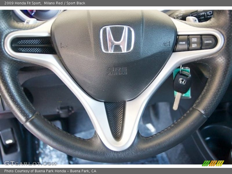 Milano Red / Sport Black 2009 Honda Fit Sport
