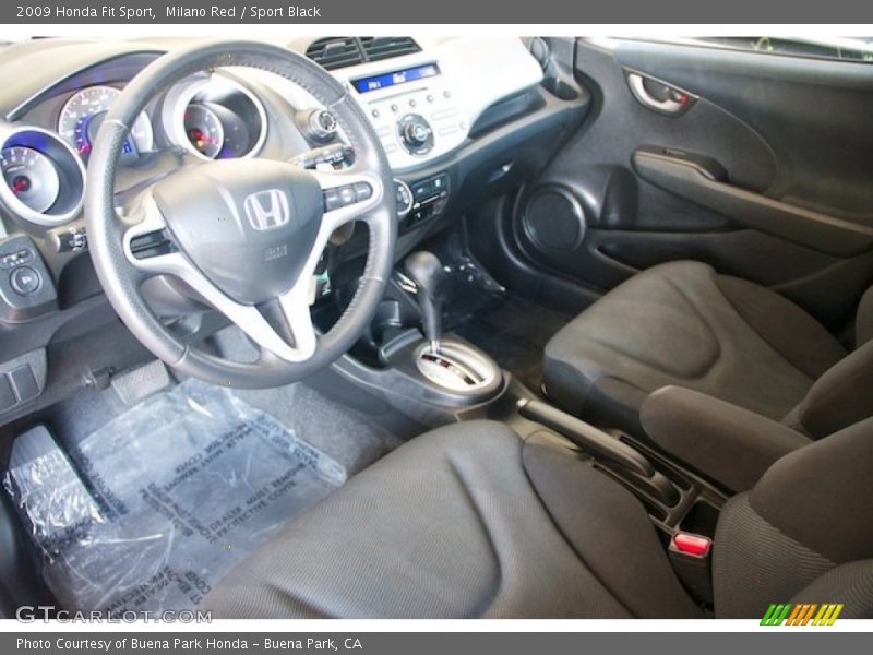 Milano Red / Sport Black 2009 Honda Fit Sport