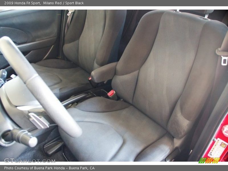 Milano Red / Sport Black 2009 Honda Fit Sport