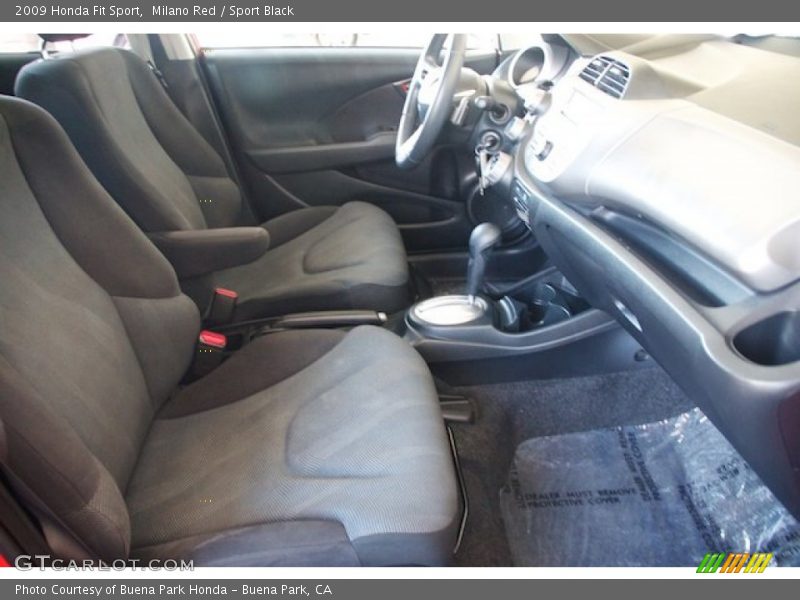 Milano Red / Sport Black 2009 Honda Fit Sport