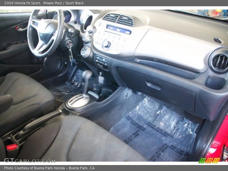 Milano Red / Sport Black 2009 Honda Fit Sport