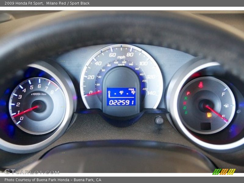 Milano Red / Sport Black 2009 Honda Fit Sport