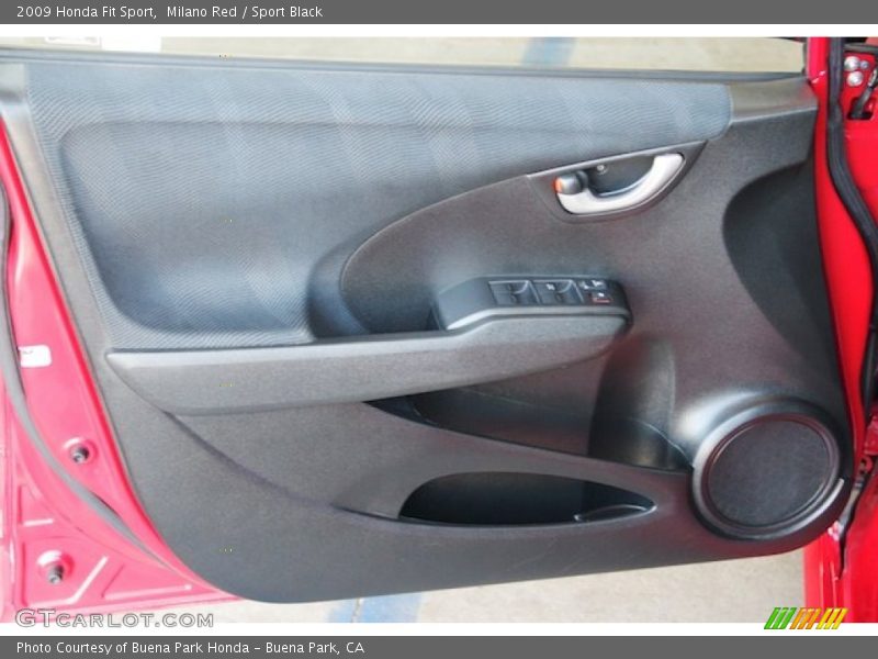 Milano Red / Sport Black 2009 Honda Fit Sport