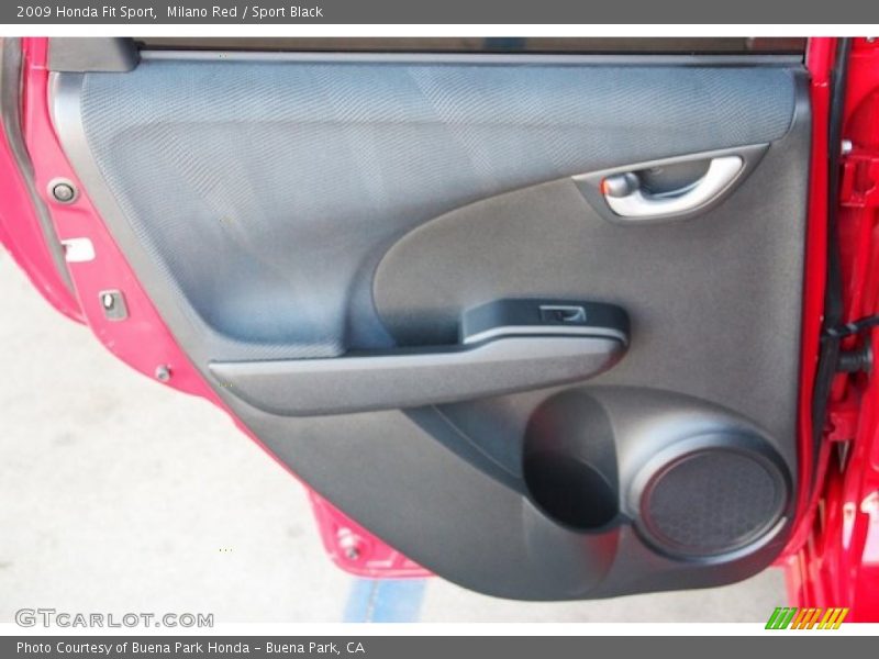 Milano Red / Sport Black 2009 Honda Fit Sport