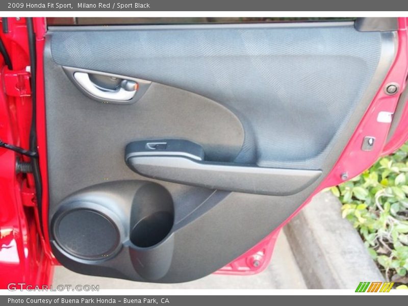 Milano Red / Sport Black 2009 Honda Fit Sport