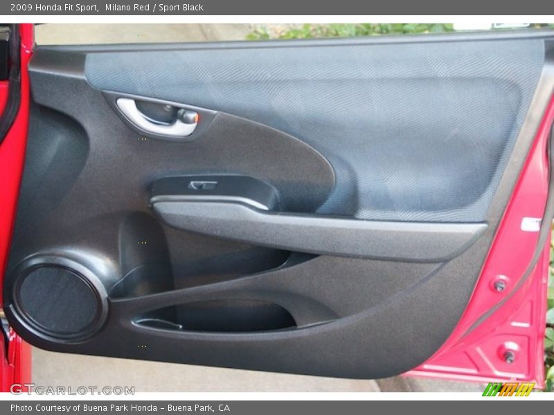 Milano Red / Sport Black 2009 Honda Fit Sport