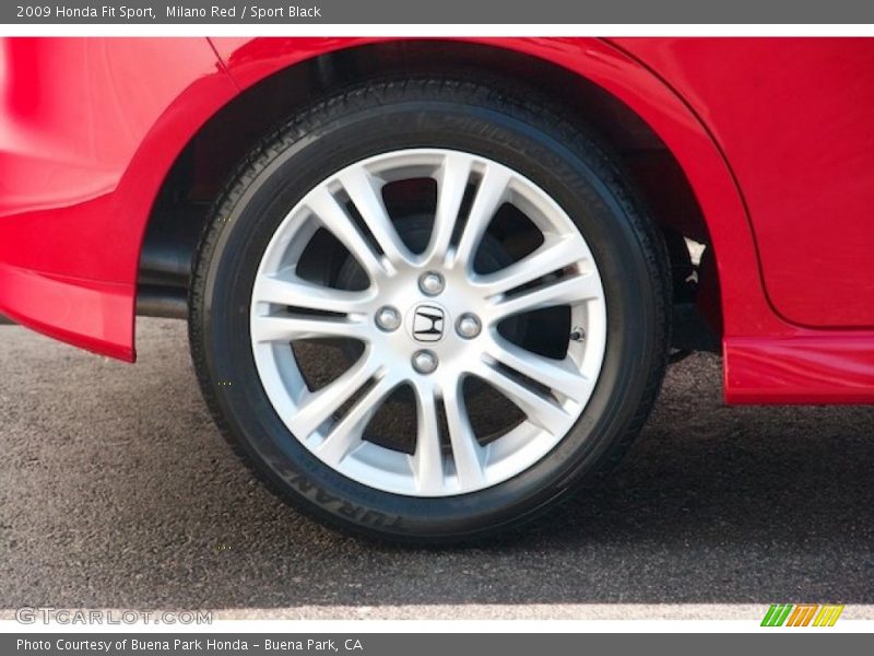 Milano Red / Sport Black 2009 Honda Fit Sport