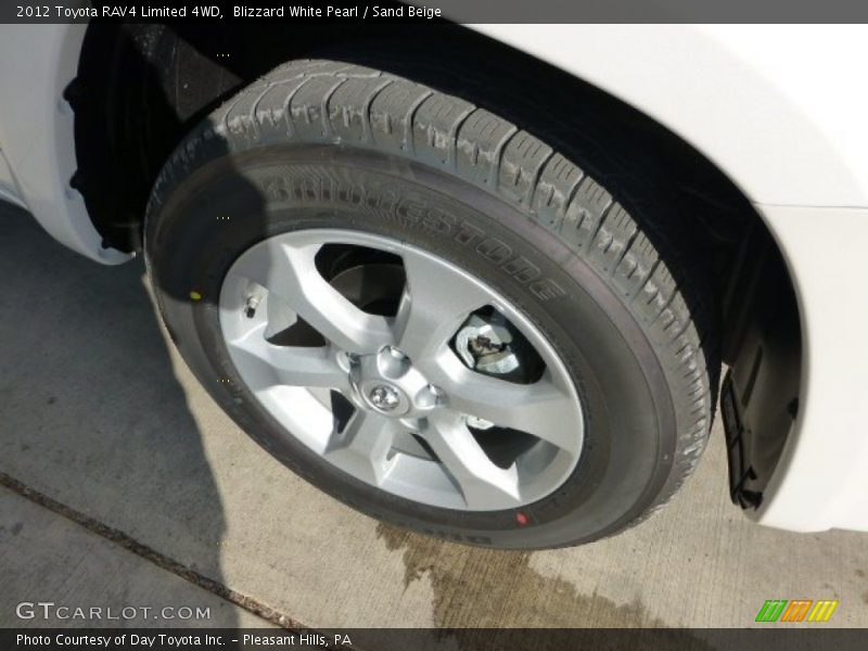 Blizzard White Pearl / Sand Beige 2012 Toyota RAV4 Limited 4WD