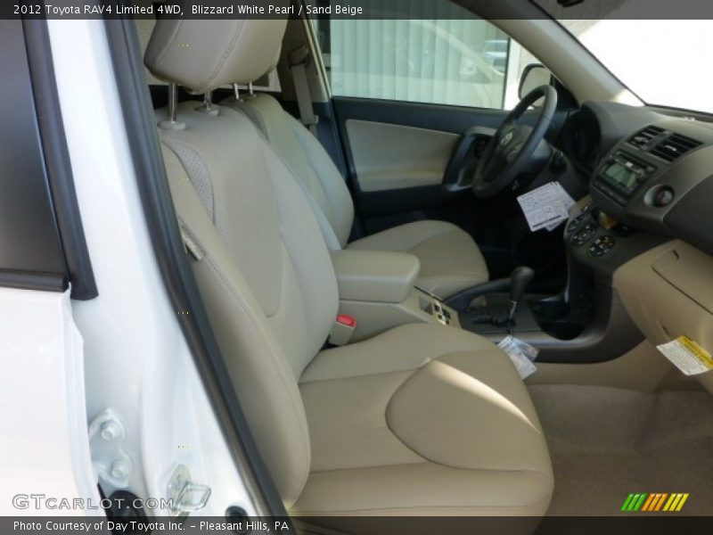 Blizzard White Pearl / Sand Beige 2012 Toyota RAV4 Limited 4WD