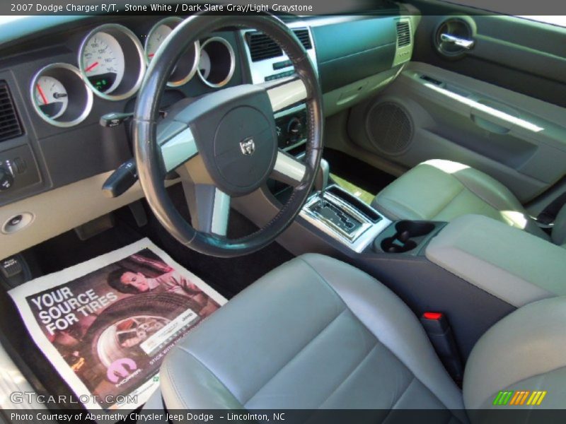 Stone White / Dark Slate Gray/Light Graystone 2007 Dodge Charger R/T