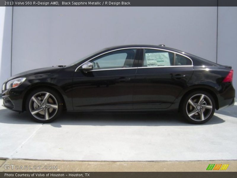 Black Sapphire Metallic / R Design Black 2013 Volvo S60 R-Design AWD