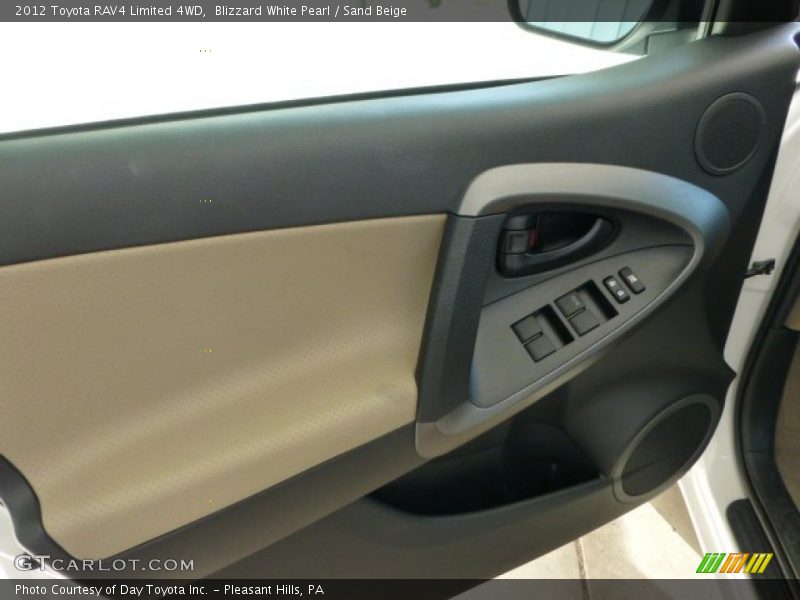 Blizzard White Pearl / Sand Beige 2012 Toyota RAV4 Limited 4WD