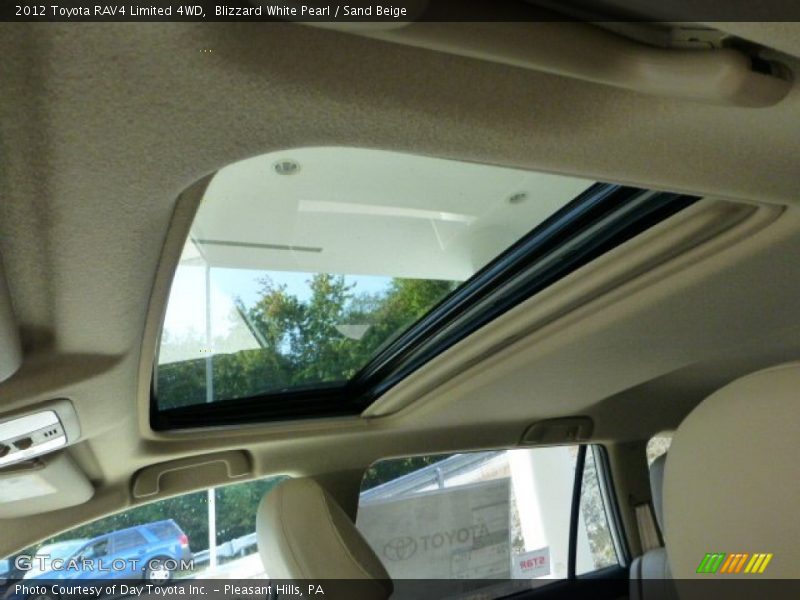 Blizzard White Pearl / Sand Beige 2012 Toyota RAV4 Limited 4WD