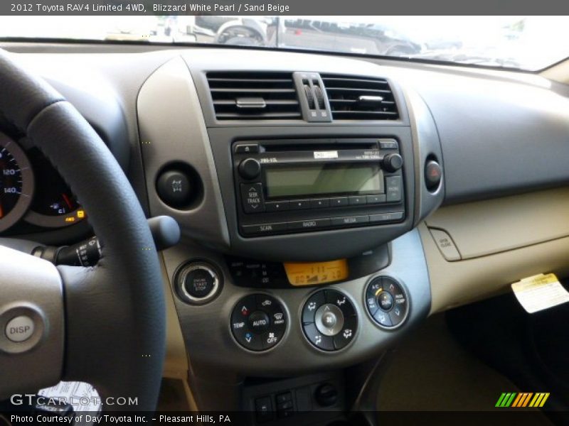 Blizzard White Pearl / Sand Beige 2012 Toyota RAV4 Limited 4WD
