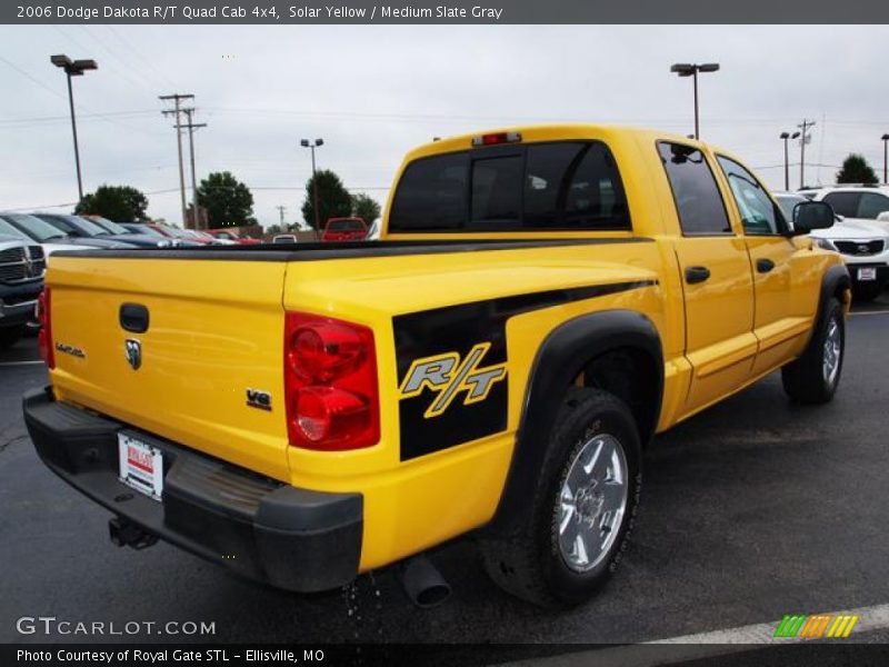 Solar Yellow / Medium Slate Gray 2006 Dodge Dakota R/T Quad Cab 4x4