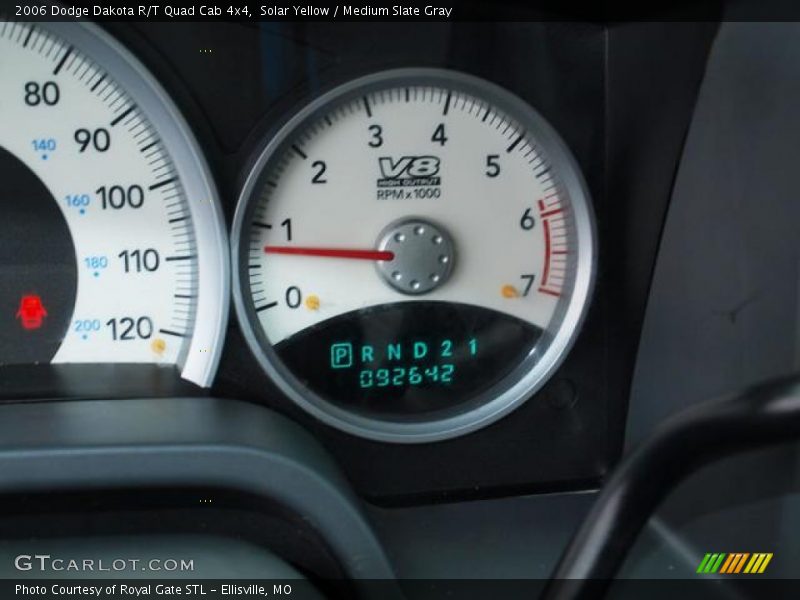 Solar Yellow / Medium Slate Gray 2006 Dodge Dakota R/T Quad Cab 4x4