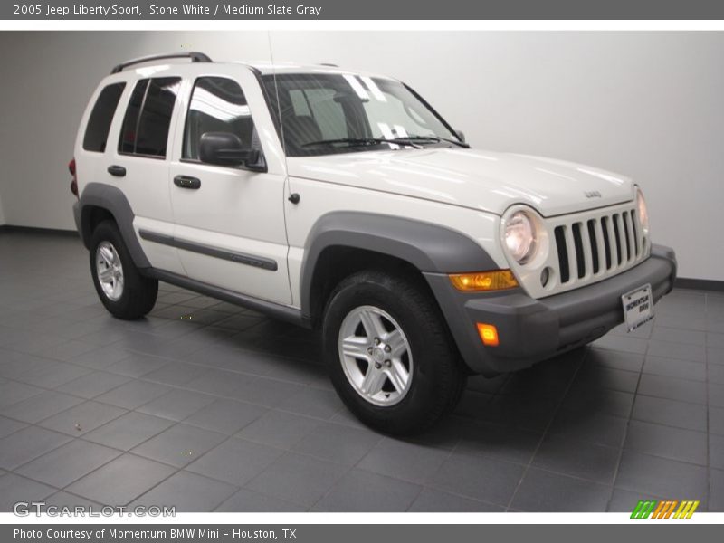 Stone White / Medium Slate Gray 2005 Jeep Liberty Sport