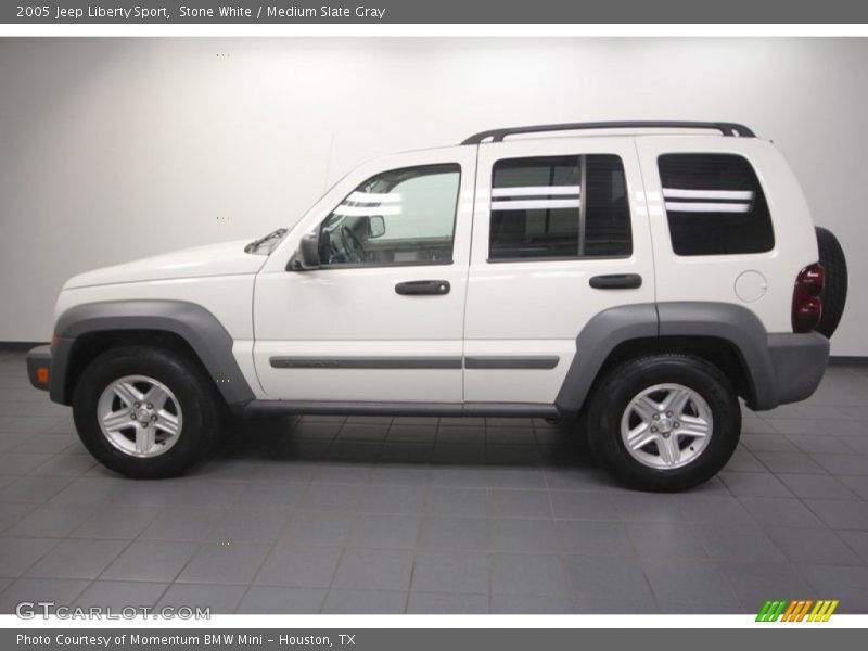 Stone White / Medium Slate Gray 2005 Jeep Liberty Sport