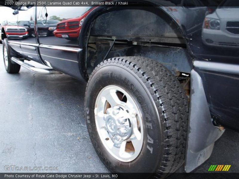 Brilliant Black / Khaki 2007 Dodge Ram 2500 Laramie Quad Cab 4x4