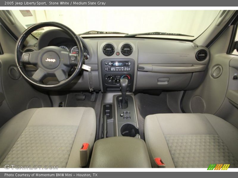 Stone White / Medium Slate Gray 2005 Jeep Liberty Sport