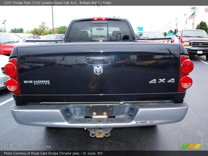Brilliant Black / Khaki 2007 Dodge Ram 2500 Laramie Quad Cab 4x4